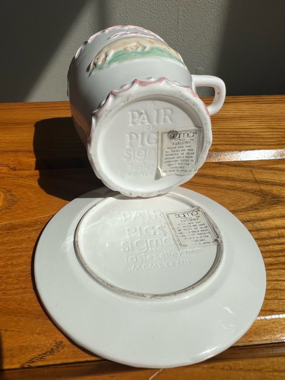 Rare Vintage Sigma the Tastesetter Pig Pate Jam/Jelly/Butter Dish with Knife/Lid - Picture 8 of 8